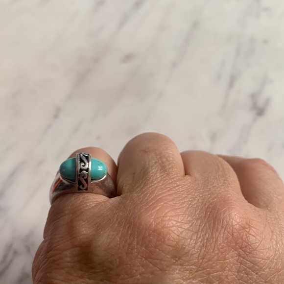 Sterling Silver Ring with Turquoise stone - size 6 - Picture 10 of 12